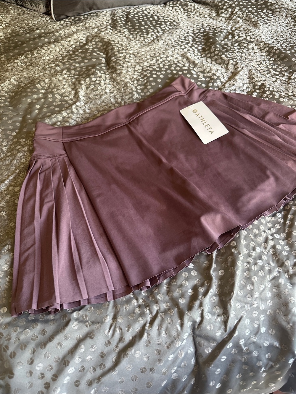 NWT Athleta Advantage Skort Damask Mauve Pleated medium